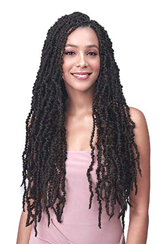 Bobbi Boss Butterfly Locs Pre-Loop Crochet Braid NU LOCS DISTRESSED STYLE BUTTERFLY LOCS 24" (4-Pack, 613)