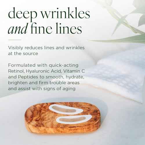 Deep Wrinkle Targeted Patches with Advanced Retinol, Hyaluronic Acid, Vitamin C, and Peptides for Forehead and Between Eyes, 6 Patches