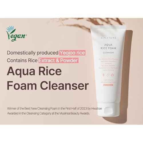 S.NATURE AQUA RICE FOAM CLEANSER | Facial Cleanser, Rice Extract Rice Powder Cleanser with Mild Cleansing, Glycerin,Vegan, Face Wash, Korean Skincare¤Ó 80ml 2.7 Fl Oz