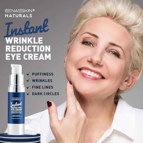 Enaskin Naturals Instant Eye & Face Lift Cream - Rapid Tightener and Wrinkle Filler for Deep Wrinkles - Under-Eye Bags & Puffiness Remover - Temporary Face Firming for Women & Men in 60s - 0.5 oz
