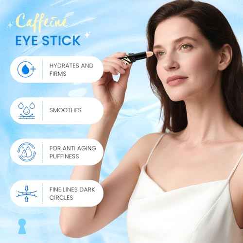 Caffeine Eye Cream for Dark Circles: Caffeine Eye Stick - Smooth Fine Lines and Hydrate Eye Area