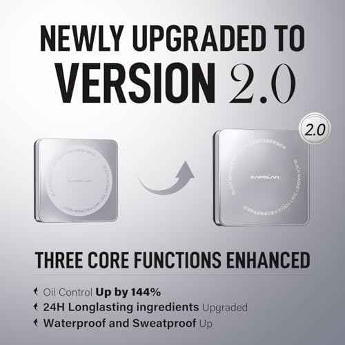 CARSLAN 2.0 Black Magnet Soft Focus Powder, Waterproof Translucent Pressed Setting Powder, 24H Longlasting Talc-Free Face Powder, Oil Control Compact Makeup,01 Translucent For Dry&Com Skin, 0.28Oz