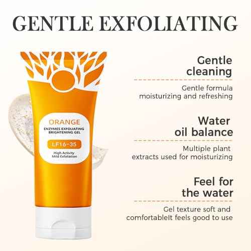 Orange Exfoliating Gel for Face and Body, 2026 Upgraded Deep Pore Orange Peeling Scrub, Cleaning Pores, Remove Blackheads Moisturize Cleansing, Facial Exfoliating Gel for All Skin (1PC, 3.52 Fl Oz)