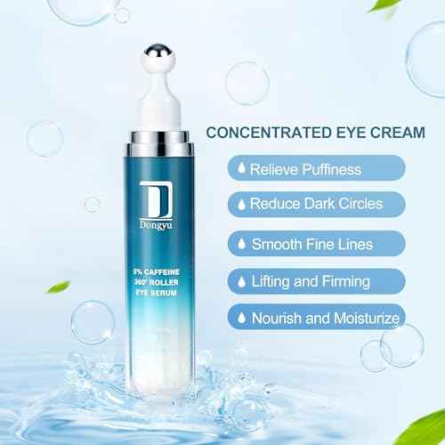 Caffeine Eye Cream for Dark Circles: Under Eye Cream Morning Skincare - Daily Eye Serum for Eyelids Puffiness (Formula Upgraded)