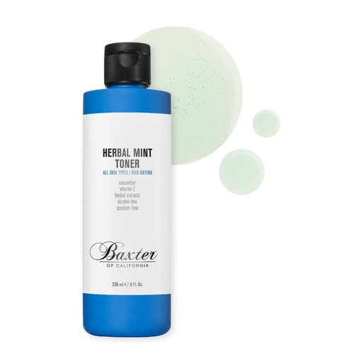 Baxter of California Herbal Mint Toner for Men - Non-Drying, Paraben-Free | 8 Fl Oz, All Skin Types