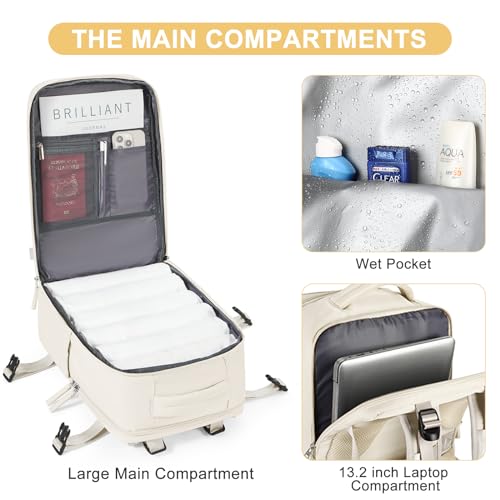 coofay Large Carry On Backpack Flight Approved Personal Item Travel Backpack For Women Airline Approved Waterproof Sports Luggage Backpack Casual Daypack Small Hiking Backpack Purple Backpack