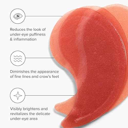 DRMTLGY Brightening Eye Masks (30 Pairs) - Caffeine Eye Masks for Dark Circles and Puffiness with Hyaluronic Acid, Eye Patches for Puffy Eyes