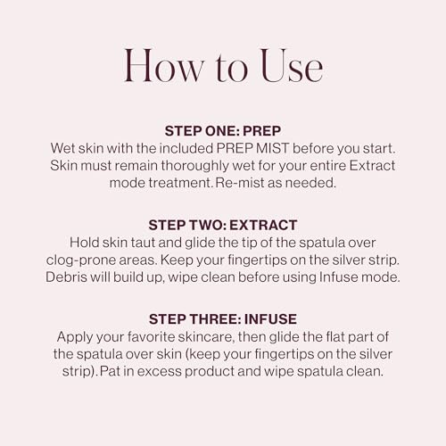 DERMAFLASH DERMAPORE+ Skin Care Device, Ultrasonic 2-in-1 Pore Extractor and Skincare Infuser, Stone