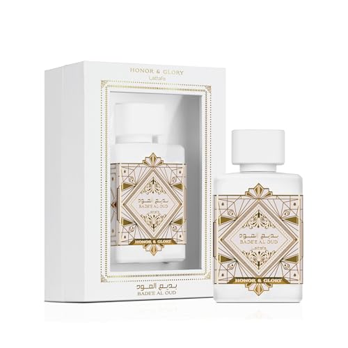 Lattafa Bade'e Al Oud Honor & Glory - Fruity, Vanilla, Warm Spicy, Woody - Eau de Parfum Long-Lasting Fragrance for Unisex, 3.40 Ounce / 100 ml | Unisex