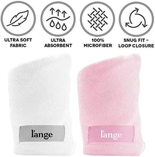 L'ANGE HAIR Microfiber Hair Wrap - Quick-Dry, Frizz-Free Towel for All Hair Types | Perfect for Sleep & Shower