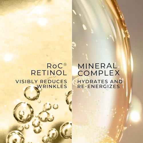 RoC Retinol Correxion Deep Wrinkle Retinol Face Serum with Ascorbic Acid, Anti-Aging Treatment for Fine Lines, Dark Spots, Post Acne Scars, 1 Oz (Packaging May Vary)