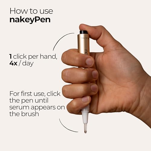 Fast-Absorbing Nail Strengthener for Weak, Thin & Post-Acrylic Damaged Nails - Perfect for Frequent Handwashing - Niacinamide, Keratin, Hyaluronic Acid & Peptides - 45 Day Supply by nakeyNails