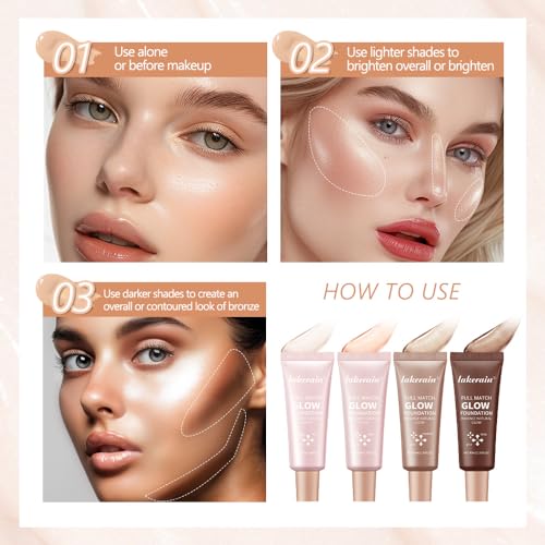 Natural Glow Illuminator Glotion - Glowing, Moisturizing, Lightweight Base, Multi-Purpose - Hydrating & Illuminating Makeup Highlighter for Radiant, Sun-Kissed Look (#1 Fair, 1.35 Fl Oz (Pack of 1))