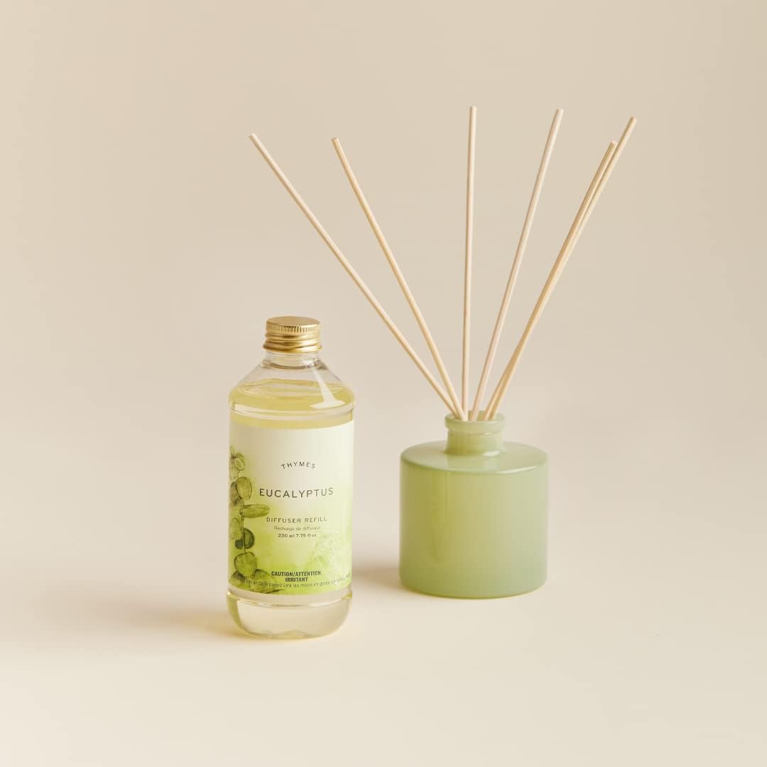 Thymes Eucalyptus Petite Diffuser - 4 Fl Oz | Refreshing Aromatherapy Experience