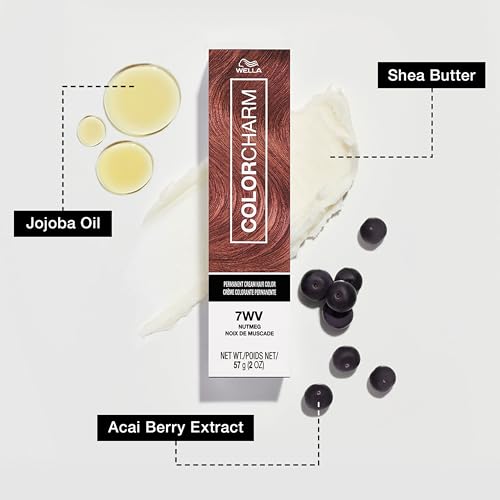 COLORCHARM Permanent Cream Hair Color, 7WV Nutmeg, 2 oz.