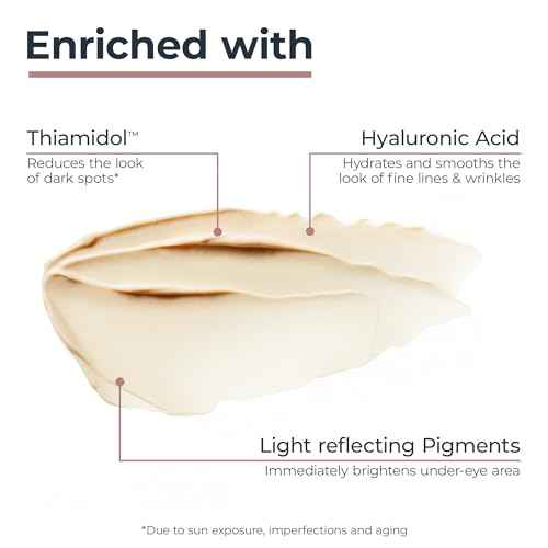 Eucerin Radiant Tone Eye Cream Dark Circle Corrector, Eye Brightening Cream with Thiamidol and Hyaluronic Acid, Helps Reduce the Look of Eye Puffiness, 0.5 Oz Tube