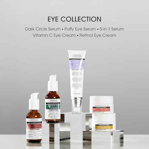 Advanced Clinicals Puffy Eye Under Eye Serum | Visible Anti Aging Brightening Vitamin C + Caffeine Serum Helps Improve Look Of Puffiness, Fine Lines, Dark Circles, & Uneven Skin Tone, 1.75 Fl Oz