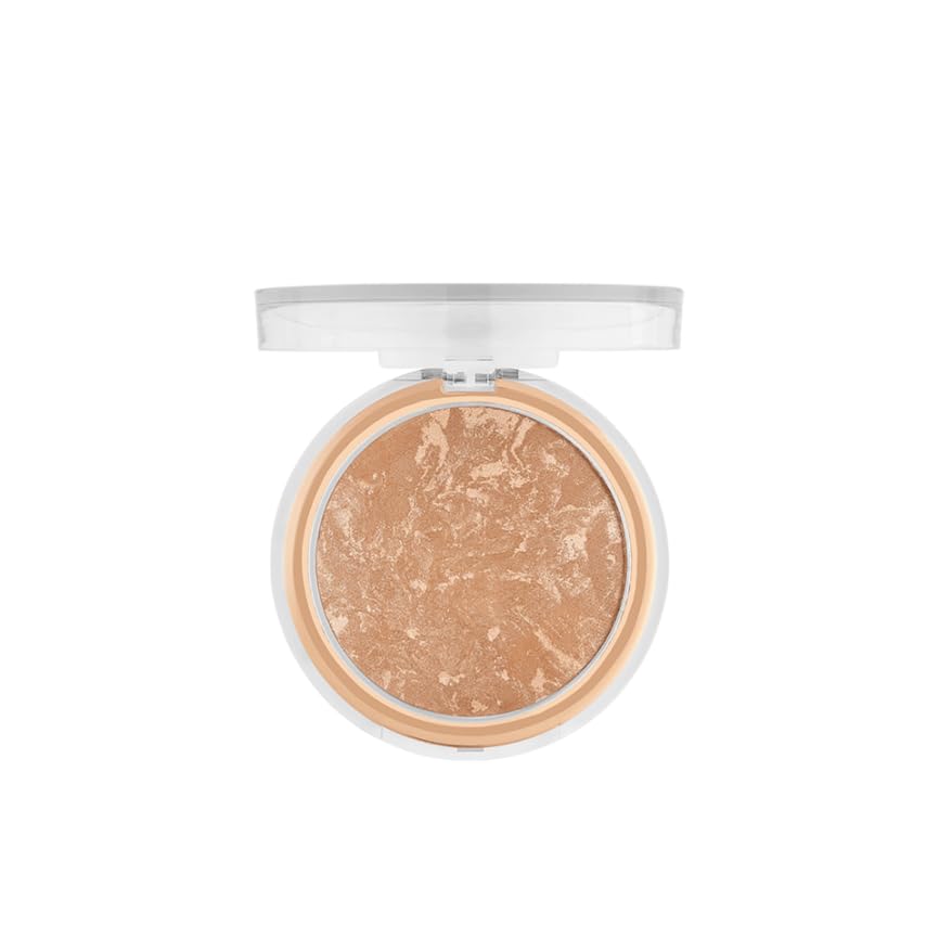 FLOWER Beauty By Drew Barrymore Heatwave Luminous Bronzer - Bronzer Powder Makeup - Warm Luminous Finish + Sunkissed Skin - Shimmering Powder - Ambient Glow - Cruelty-Free + Vegan (Sunswept)