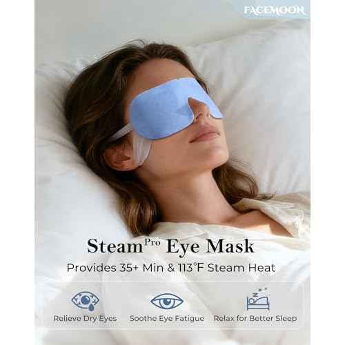 Self Heating Steam Eye Masks ? Moist Heated Masks for Dry Eyes, Digital Eye Strain & Stress Relief, Warm Compress for Relax, Travel, Office, Sleep & Spa, Unscented (16 Packs)