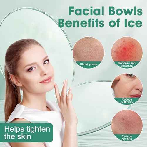 Face Bowl for Ice With Built-in Ice Tray Collapsible Silicone Facial Face Ice Bath Bowl Small Reusable Cold Plunge Basin is Portable,Perfect for Home Use,Camping,Travel Cold Bath Spa Tool & Black