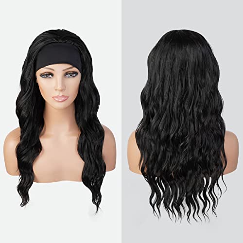 STUDIOCUT BY PROS Headband Wig 20 Inch Loose Wave Quick Wrap Headband Wig Long Wavy Curly Wigs for Black Women High Heat Resistant Synthetic Wigs HBW004 (20 Inch (Pack of 1), 99J)