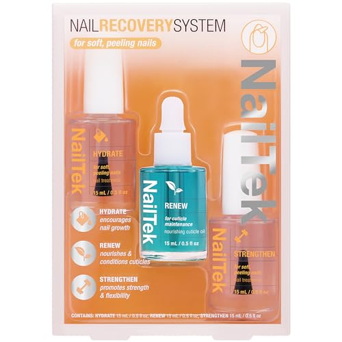 Nail Tek Nail Repair for Damaged Nails – Filler Powder & Resin Kit for Cracked or Split Nails, Strengthener and Growth Recovery, 1 Pack