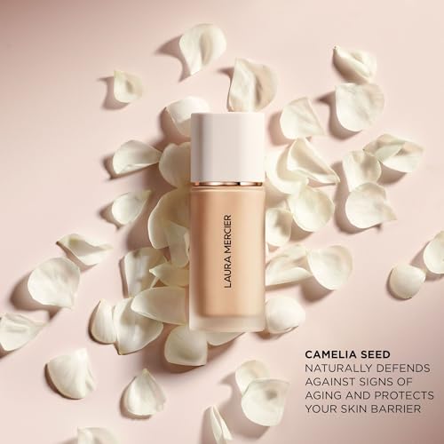 Laura Mercier Real Flawless Weightless Perfecting Waterproof Liquid Foundation: Medium-Buildable Coverage, 12 HR Fade-Proof Wear, Natural Finish, Hydrating, Long Lasting, Non-Comedogenic, Sepia