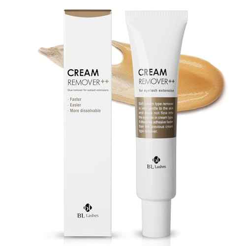 BL Lashes Eyelash Extension Cream Remover Double Plus, Acetone free, Quick eyelash extension remover, odorless formula for sensitive eyes and natural eyelashes, 30g