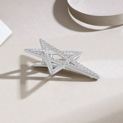 Moissanite Sterling Silver Hair Clip