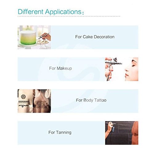 Airbrush Makeup Machine Kit with Spray Gun Air Compressor 0.4mm Needles for Beauty Cosmetic Skin Care Tattoos Manicure Body Painting