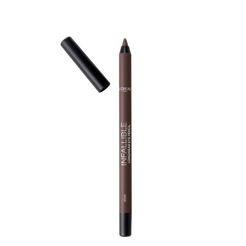 L'Oreal Paris Infallible Pro-Last Pencil Eyeliner - Waterproof, Smudge-Resistant, Easy Glide, Brown, 0.042 oz.