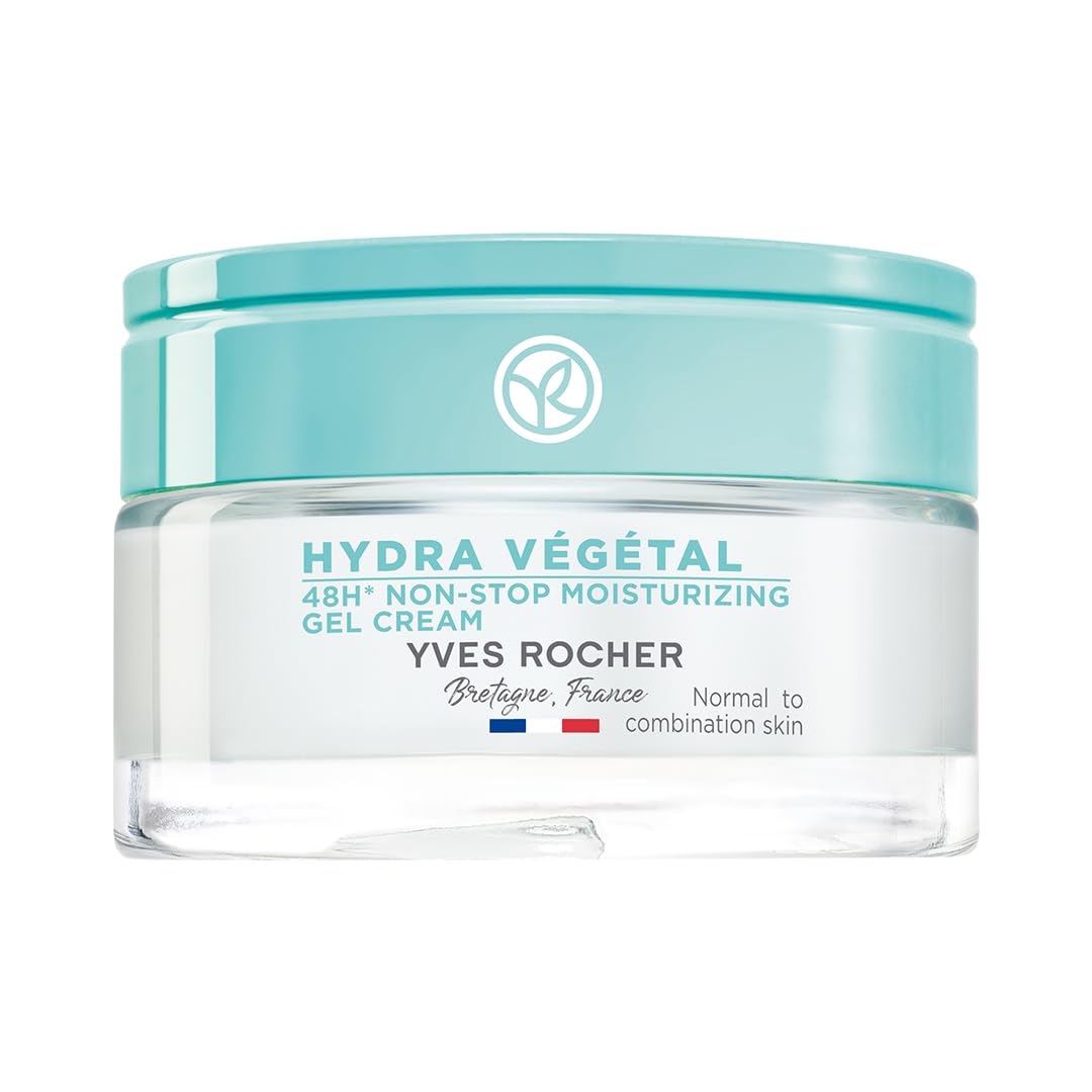 Yves Rocher Hydra Végétal Face Moisturizer - 48 Hour Hydration & Plumping for Normal to Combination Skin | 1.6 fl oz