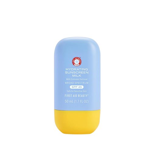 First Aid Beauty - Hydrating Sunscreen Milk | Broad Spectrum SPF 45 with Colloidal Oatmeal, 1.7 oz