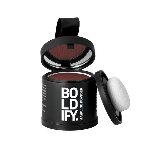 BOLDIFY Hairline Powder (LARGE, 10g) - Water-Resistant Root Touch Up Hair Color for Gray Coverage - 24-Hour Stain-Proof, Mess-Free Hair Powder for Thinning Hair Auburn