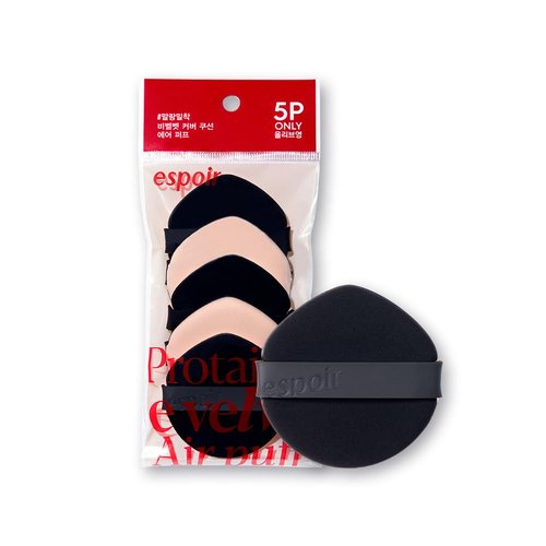 Espoir Be Velvet Air Puff 5-Pack - Flawless Makeup Sponge Applicators for Liquid Foundation & Powder