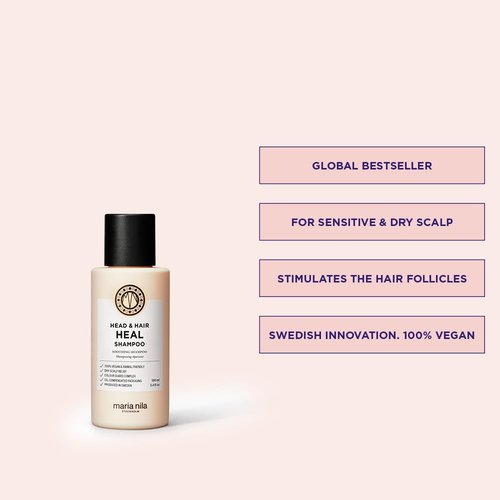 Maria Nila Head & Hair Heal Shampoo - Soothing Aloe Vera Formula for Dry, Itchy Scalp | Moisturizes & Prevents Flakiness