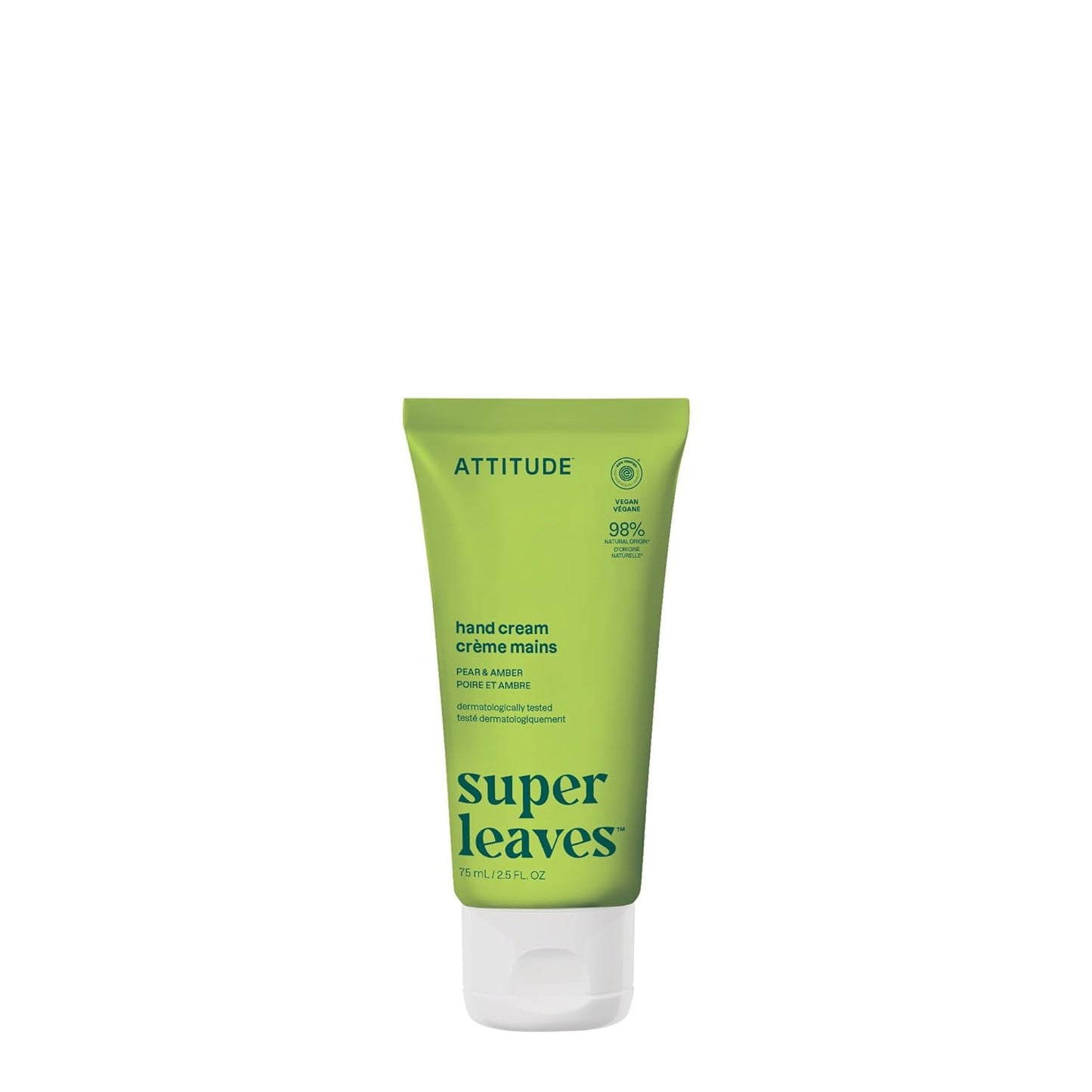 ATTITUDE Hand Cream - EWG Verified, Vegan & Plant-Based Formula | Pear & Amber, 2.5 Fl Oz