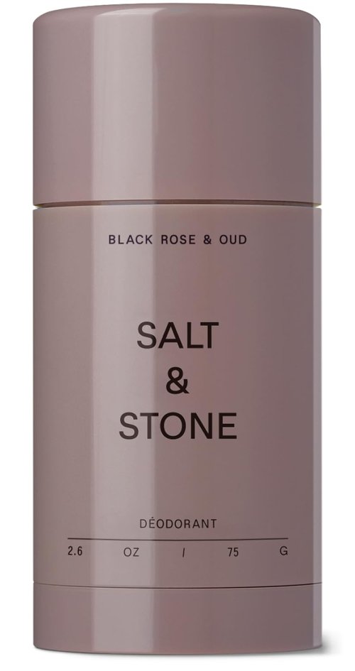 Salt & Stone Aluminum Free Deodorant | Extra Strength 48 Hour Protection for Women & Men | Made with Seaweed Extracts, Niacinamide & Prebiotics | Black Rose & Oud