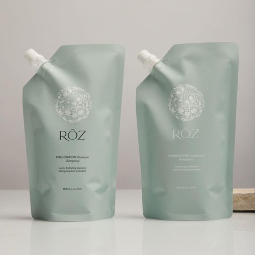 RŌZ Foundation Shampoo Refill - Hydrating & Balancing | BPA-Free Pouch | Vegan & Color-Safe, Silicone-Free