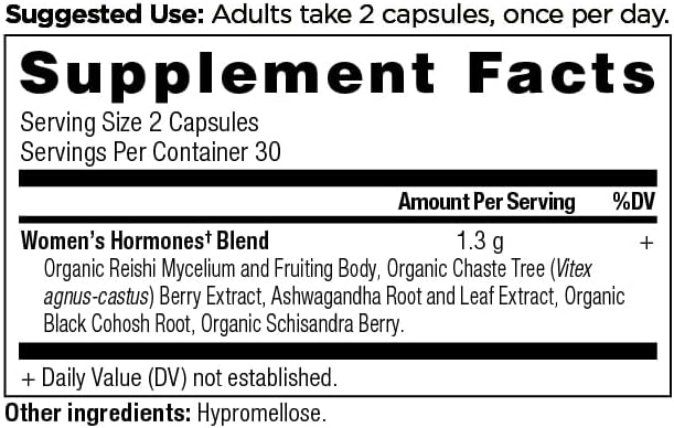 Ancient Nutrition Women's Hormone Support - Reduces Stress & Boosts Energy | 60 Gluten-Free Capsules