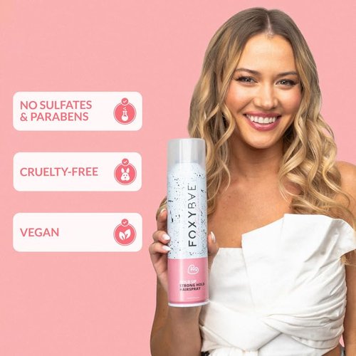 FoxyBae Volumizing Hair Spray for Women - Flexible Hold & Frizz Control - 8 Fl Oz