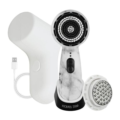 Michael Todd Beauty Soniclear Allure 2024 Best of Beauty Winner Facial Cleansing + Exfoliation Brush System with 3 speeds, Serum Infusion Head + Travel Case