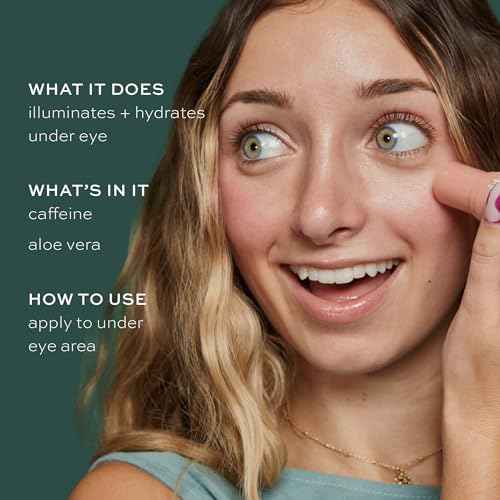 ITK Skincare Caffeine + Aloe Vera Under Eye Stick Balm - Moisturizer for Fine Lines and Wrinkles - Under Eye Treatment Soothes Redness and Hydrates, Brightens, and Soothes Puffy Eyes - 0.5 oz. Stick