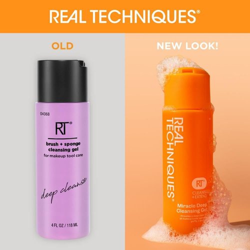 Real Techniques Miracle Deep Cleansing Gel - Vegan & Cruelty-Free Makeup Brush Cleaner, 4 fl. oz.
