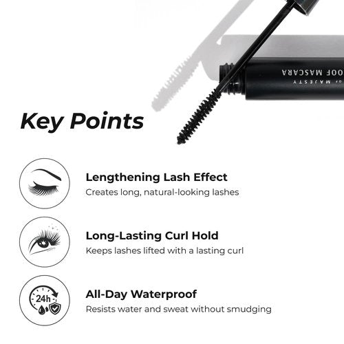 BOM COSMETICS Wonderproof Mascara - Long & Curl Formula in Super Black, 0.28 oz.