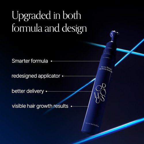 GROWUS Recover Therapy Hair Booster Serum EX - Biotin Spicule & Triple-Ball Scalp Massager for Thinning Hair - Root Strengthening Scalp Serum for Thicker, Fuller Hair - 14ml (0.47 fl.oz)