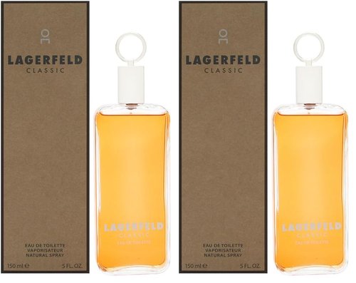 Karl Lagerfeld Paris Eau de Toilette Spray for Men - Classic Scent, 5 Ounce, Beige (Pack of 2)