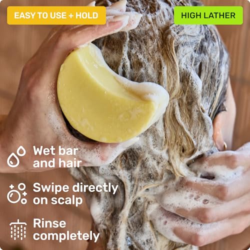 Ethique Purple Conditioner Bar for toning brassy hair - Plastic-Free, Cruelty-Free, Vegan, 2.12 oz - Formerly Tone it Down