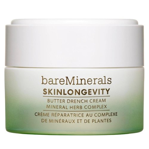 bareMinerals Face Cream Bundle - Butter Drench Restorative Rich Hydrating Lotion & Skinlongevity Cleanser