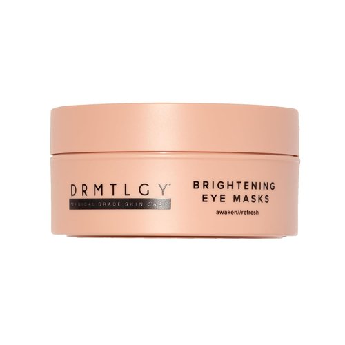 DRMTLGY Brightening Eye Masks - Biodegradable Hydrogel Patches with Caffeine & Peptides - 60 Count for Depuffing & Hydration
